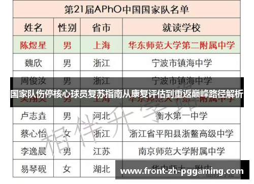 国家队伤停核心球员复苏指南从康复评估到重返巅峰路径解析